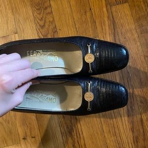 Ferragamo leather heels 7.5